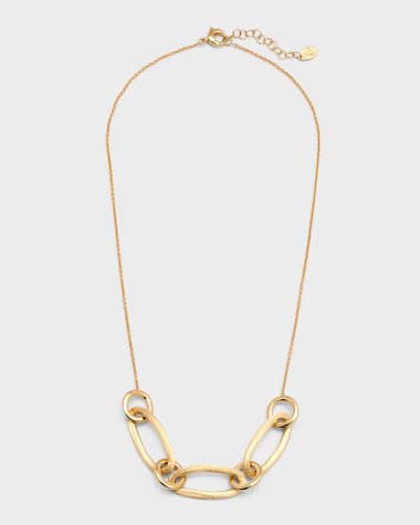 Marco Bicego 18K Yellow Gold Jaipur Three Oval Link Necklace