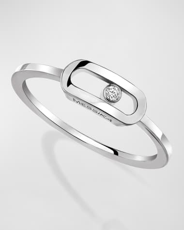 Messika Move Uno 18K White Gold 1-Diamond Ring