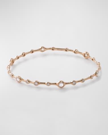 Ippolita 18K Rose Gold Diamond Bangle Bracelet