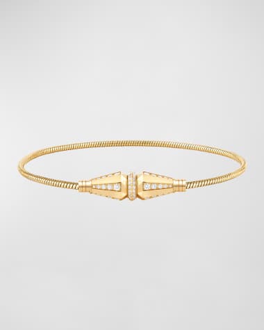 Boucheron Jack de Boucheron 18K Yellow Gold Single-Wrap Diamond Bracelet