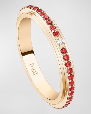 PIAGET Possession 18K Rose Gold Ruby Band Ring