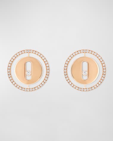 Messika LUCKY MOVE 18K ROSE GOLD DIAMOND STUD EARRINGS
