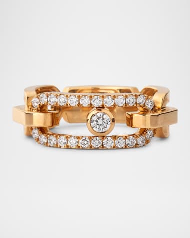 Messika MOVE LINK 18K ROSE GOLD DIAMOND RING