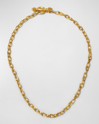 Elizabeth Locke Orvieto 19k Gold Link Necklace, 17"L