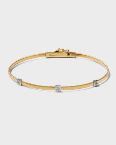 Marco Bicego 18K Yellow Gold 3-Station Diamond Bracelet