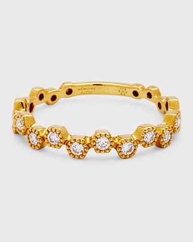Memoire Stack'Em 18k Diamond Ring, Size 6.5
