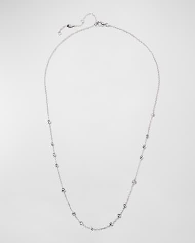 Memoire 18k White Gold Dazzle By-the-Yard Diamond Necklace, 18"L, 0.76tcw