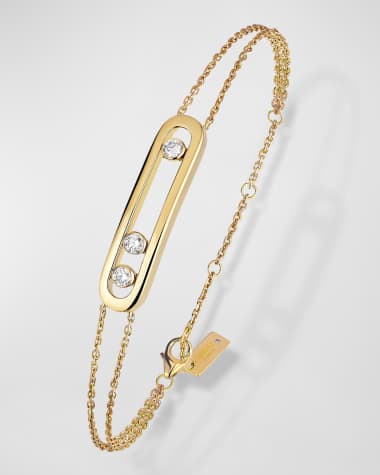 Messika MOVE CLASSIC 18K YELLOW GOLD 3-DIAMOND BRACELET