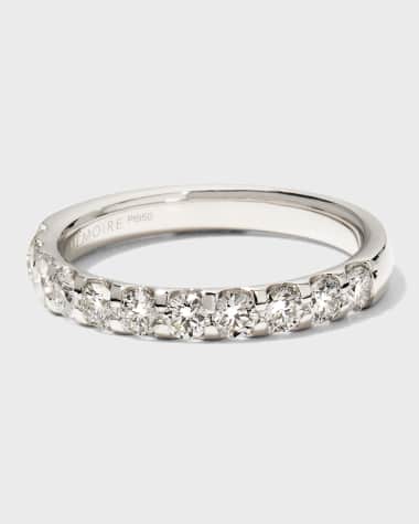 Memoire Platinum 11 Round Diamond Ring, Size 6.5, 0.72-0.81tcw