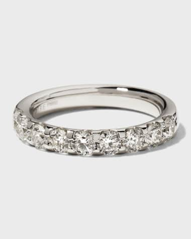 Memoire Platinum 9 Round Diamond Ring, Size 6