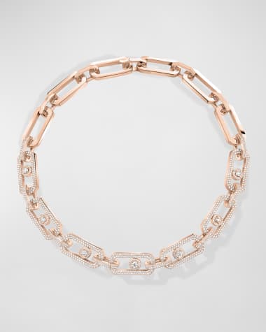 Messika SO MOVE 18K ROSE GOLD DIAMOND PAVÉ NECKLACE