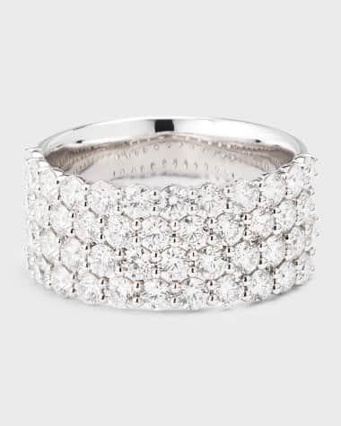 Roberto Coin 18K White Gold Diamond Double-Crisscross Ring, Size 5-8