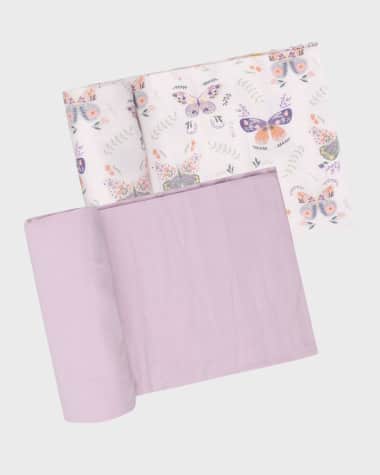 Angel Dear Girl's Butterfly 2-Piece Blanket Set