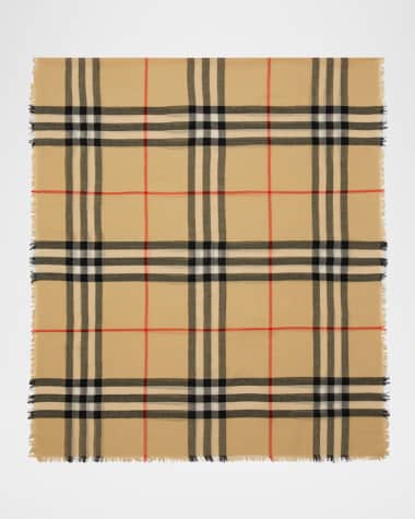 Burberry Giant Check Wool Scarf