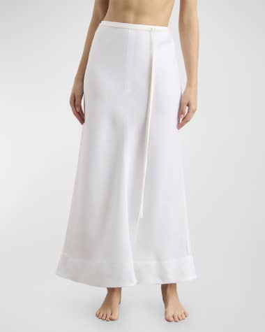 BONDI BORN Messina Organic Linen Maxi Skirt