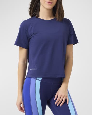 Terez WorkIt Short-Sleeve Cropped Tee
