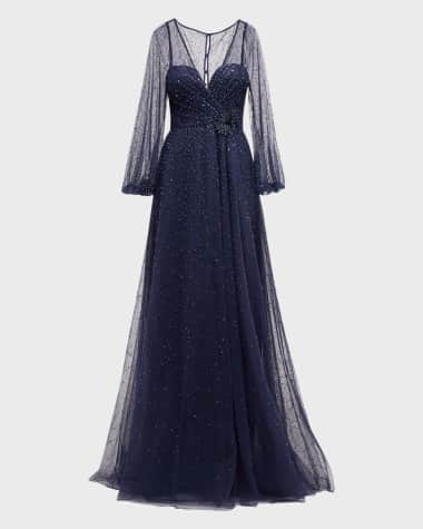 Long Sleeve Designer Evening Gowns for Women Neiman Marcus