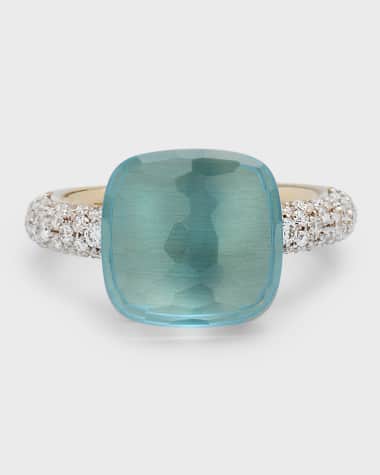 Pomellato Nudo 18K Rose Gold Gemstone and Diamond Ring