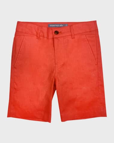 Appaman Boy's Linen-Cotton Trouser Shorts, Size 2-12