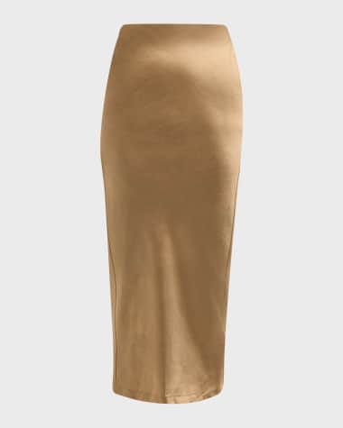 DOROTHEE SCHUMACHER Slouchy Coolness Straight Shimmer Midi Skirt