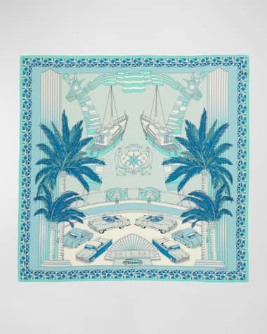 スカーフ PHILOSOPHY DI LORENZO SERAFINI Woman Scarf Blue 33020750 Scarf Print Midi Dress by Philosophy di Lorenzo Serafini