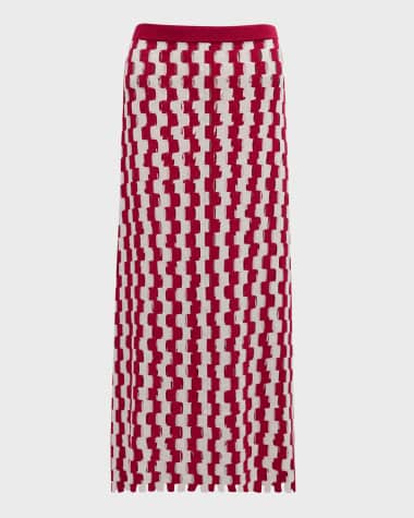 ZANKOV Beatrice Intarsia-Knit Maxi Skirt