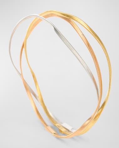 Marco Bicego Marrakech 18K Three Strand Coiled Rigid Bangle