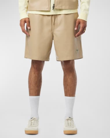 Hudson Men's Vegan Leather Drawstring Shorts