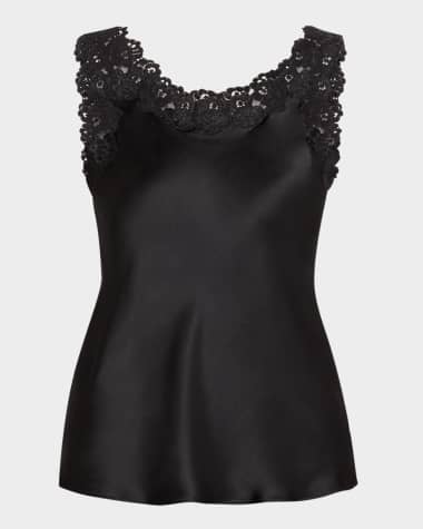 Josie Natori Rose Parfait Lace-Trim Cami