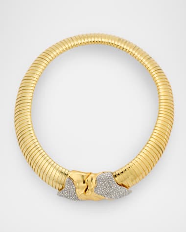 Alexis Bittar Solanales Gold Tubogas Collar Necklace
