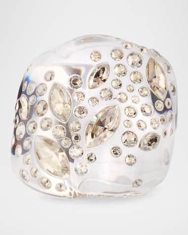 Alexis Bittar Confetti Crystal Lucite Puffy Ring