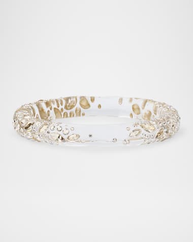 Alexis Bittar Confetti Crystal Lucite Skinny Hinge Bracelet