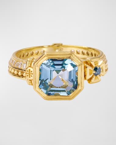 Konstantino Citrine, Pink Sapphire and Ruby Ring, Size 7