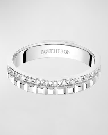 Boucheron 18K White Gold Quatre Diamond Ring, EU 62 / US 10