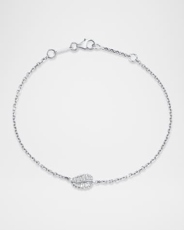 Anita Ko 18k White Gold Small Palm Leaf Bracelet