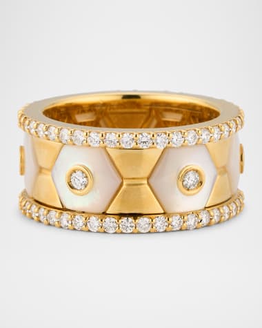 Miseno Baia Sommersa 18K Yellow Gold Eternity Ring with White Diamonds