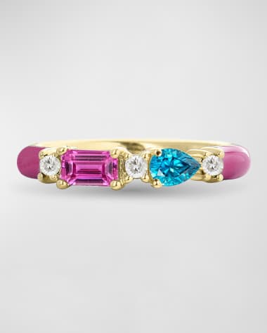 Stevie Wren Gemstone Enamel Ring