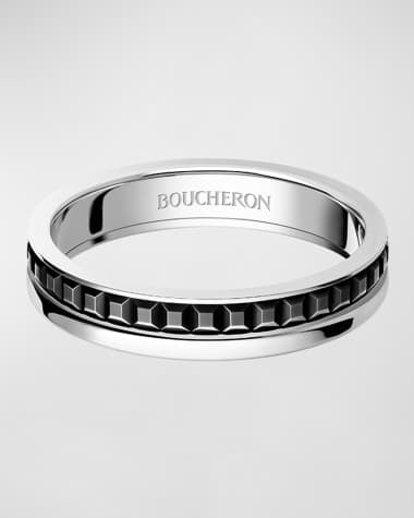 Boucheron Quatre 18K White Gold Follies Band Ring