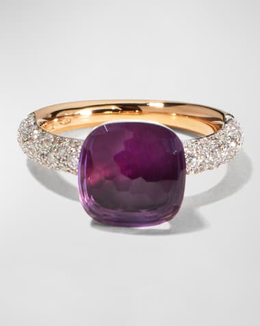 Pomellato Nudo 18K Rose Gold Gemstone and Diamond Ring