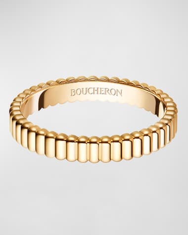 Boucheron Quatre 18K Yellow Gold Grosgrain Band Ring