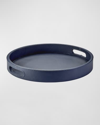 Graphic Image Leather Bar Tray