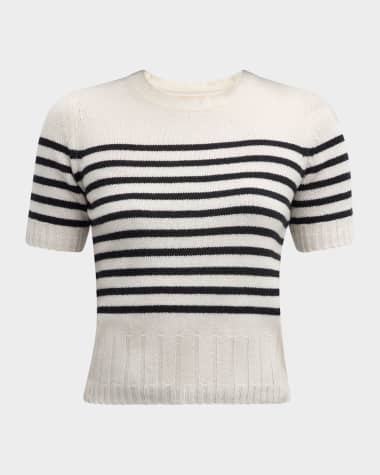 Khaite Luphia Puff-Sleeve Cashmere Sweater