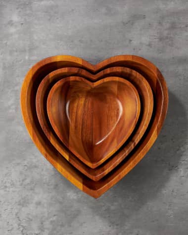 Nambe Eat Your Heart Out Nesting Bowls, Set of 3