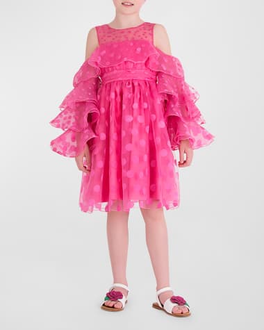 Mama Luma Girl's Polka Dot Ruffle Dress, Size 3T-10