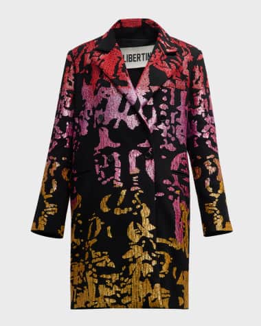 Libertine Dantes Inferno Sequin Double-Breasted Coat