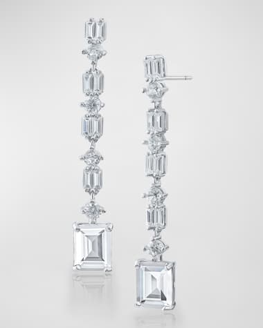 Golconda by Kenneth Jay Lane Multi Cubic Zirconia Vertical Drop Earrings