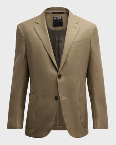 ZEGNA Men's Cashmere-Blend Twill Sport Coat