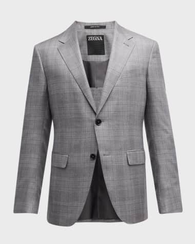 ZEGNA Men's Plaid Cashmere-Blend Sport Coat