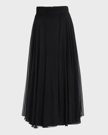 Dolce&Gabbana Seta Sheer Chiffon Midi Skirt