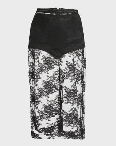 Dolce&Gabbana Pizzo Chantilly Lace Midi Skirt